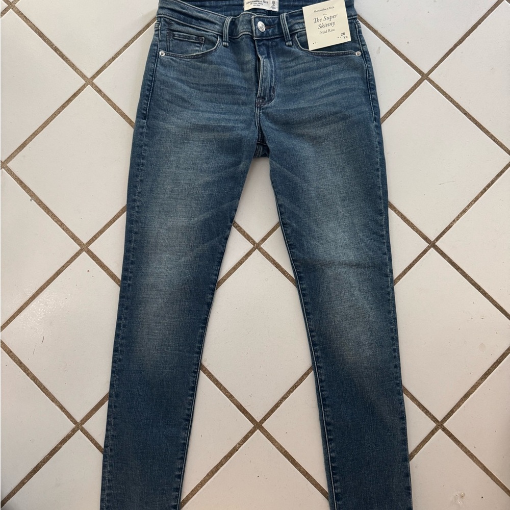Abercrombie & Fitch Women's Skinny Jeans - Dark Blue